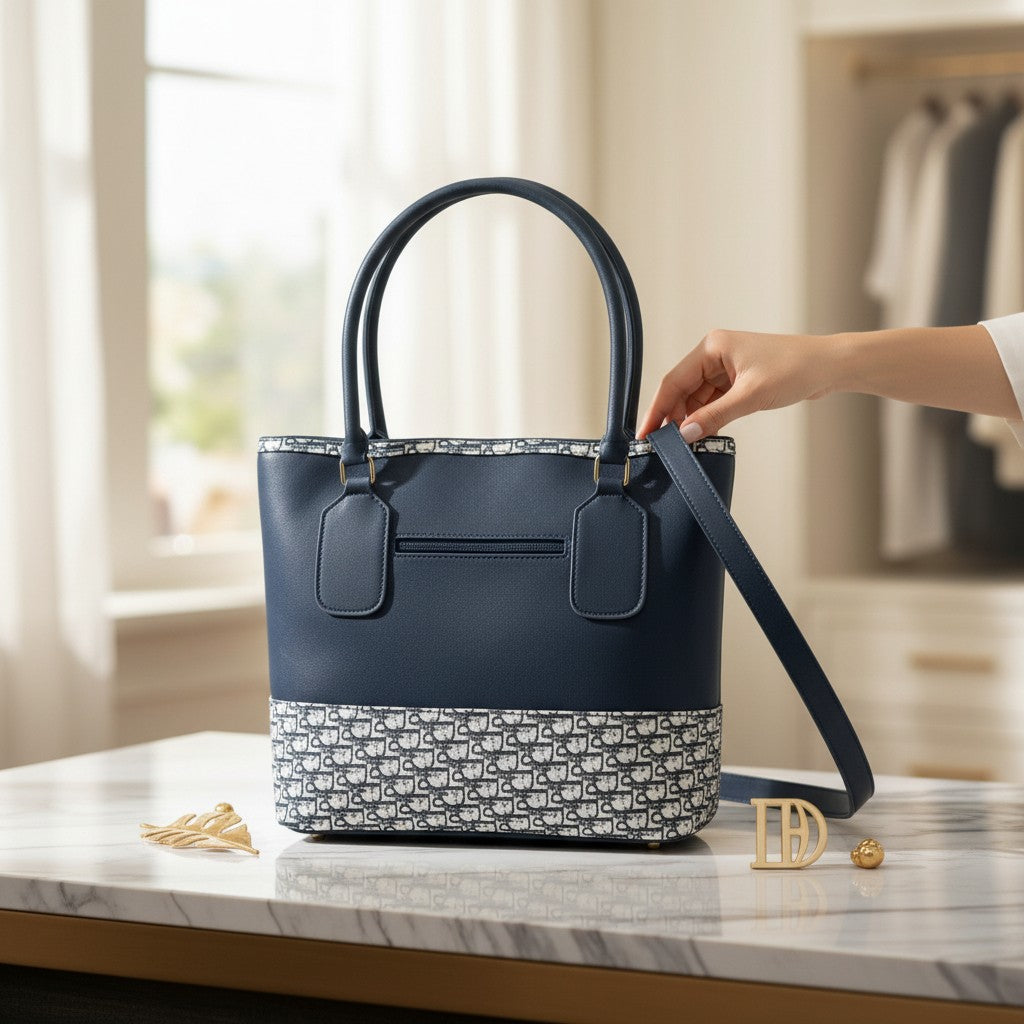 Signature Monogram Architectural Shoulder Bag