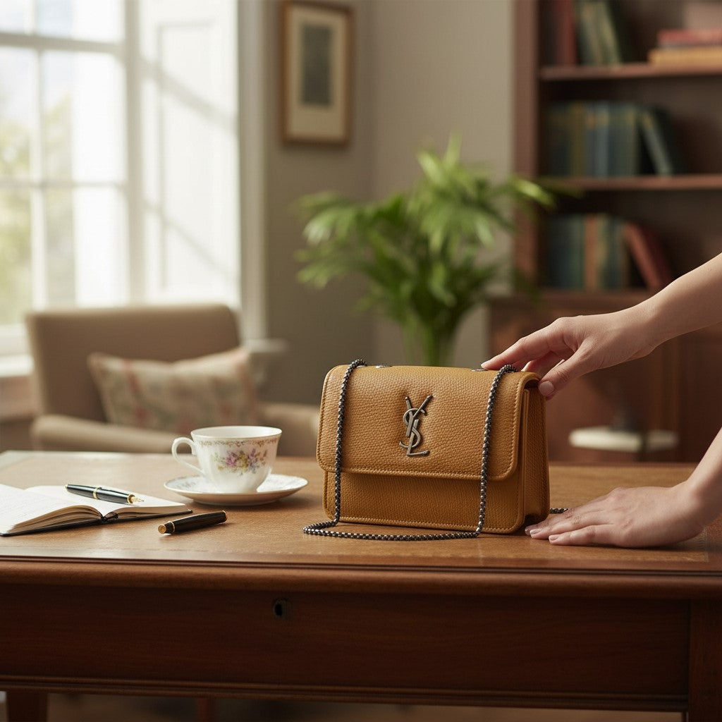 Gold-Frame Clutch Wallet