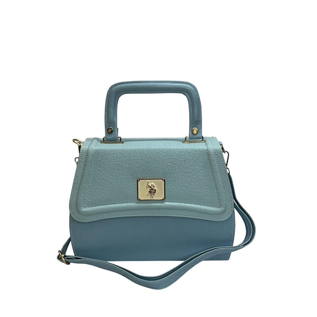U.S. Polo Assn. Light Blue Faux Leather Mini Satchel
