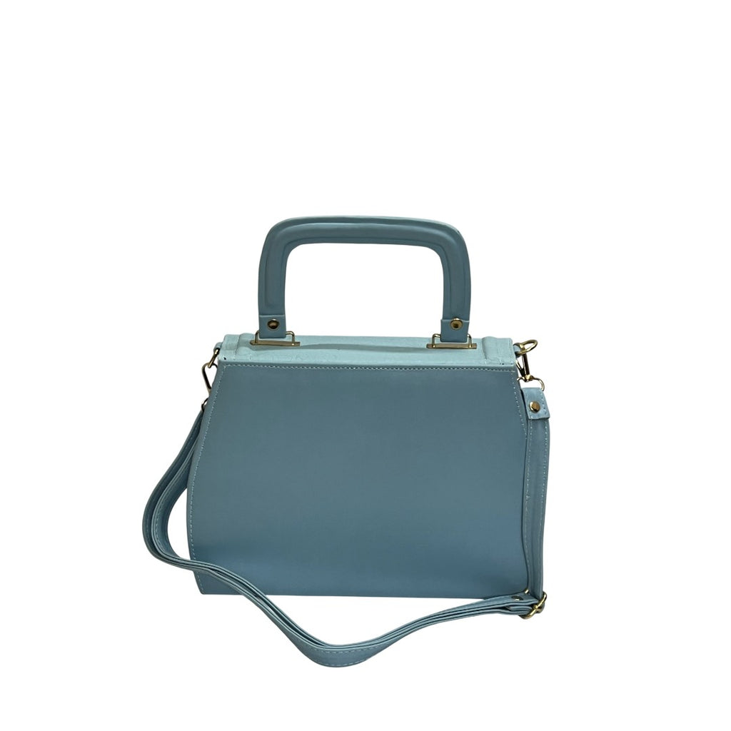 U.S. Polo Assn. Light Blue Faux Leather Mini Satchel