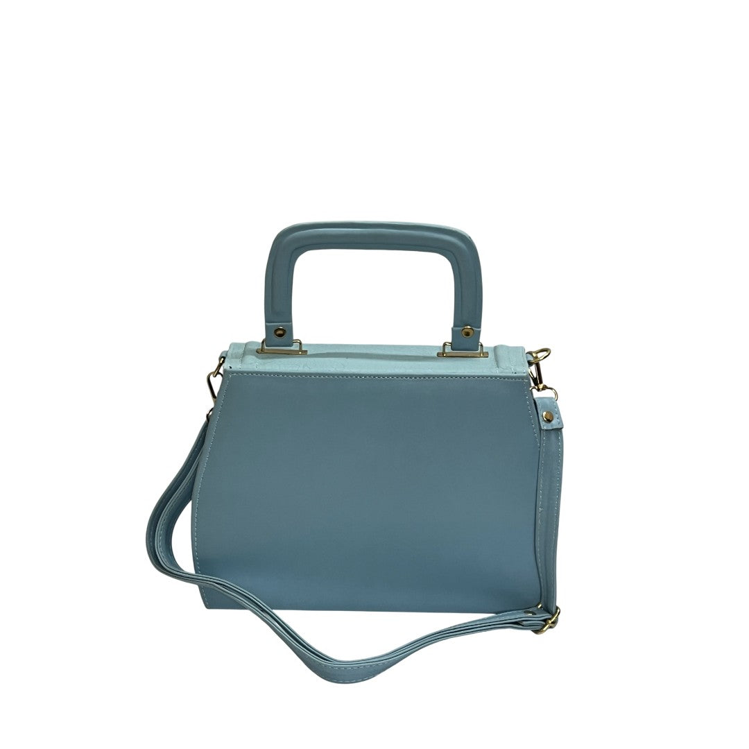 U.S. Polo Assn. Light Blue Faux Leather Mini Satchel