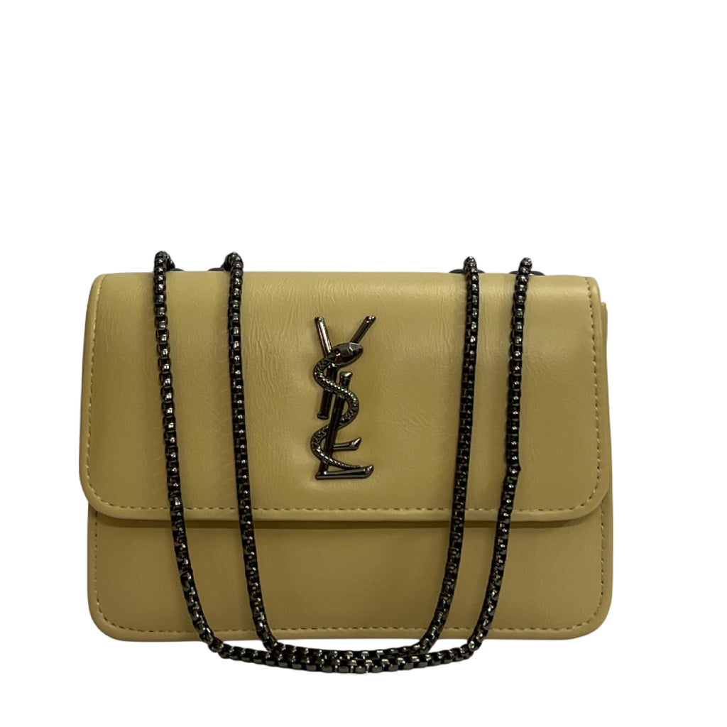 Minimalist Cream Crossbody with Serpent Emblem