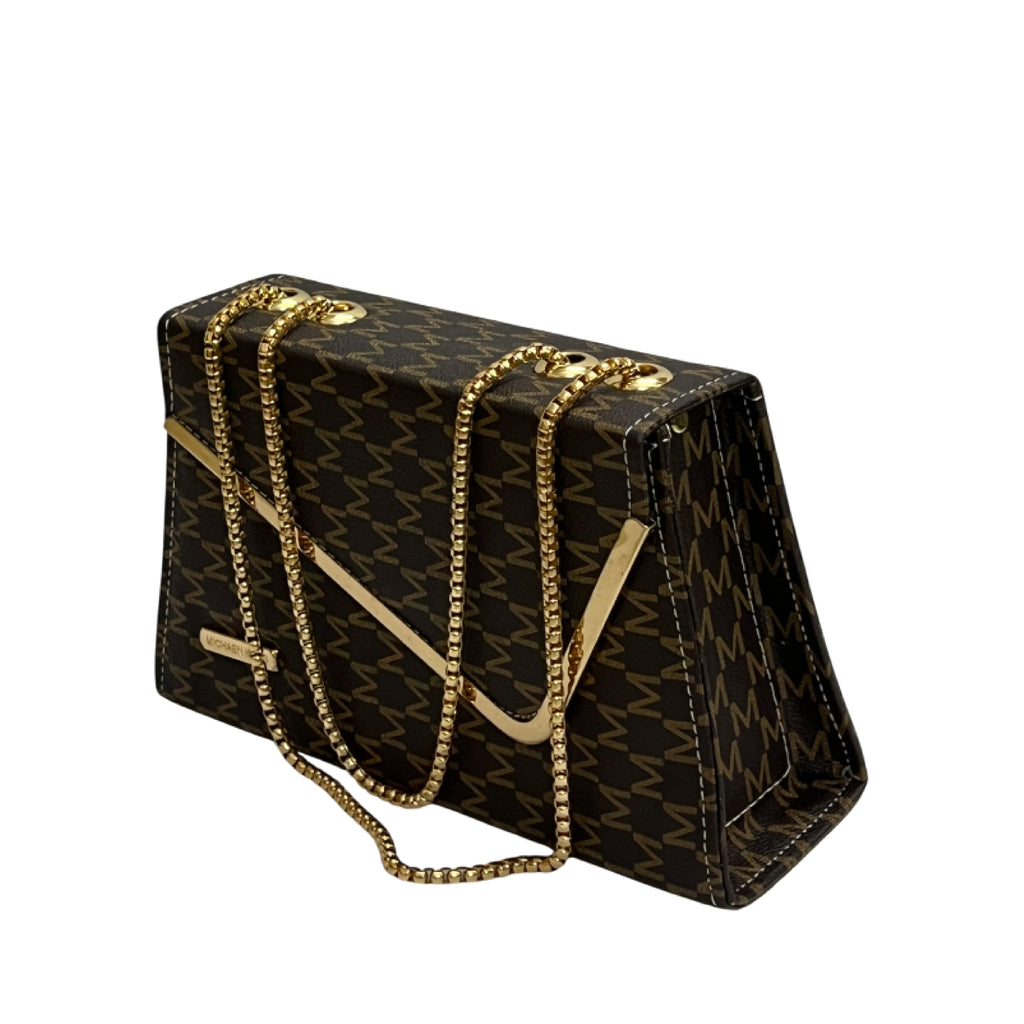 Geometric Chain Shoulder Bag