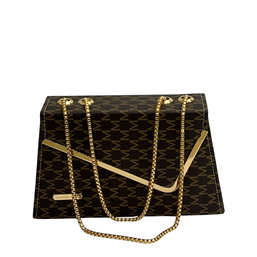 Geometric Chain Shoulder Bag