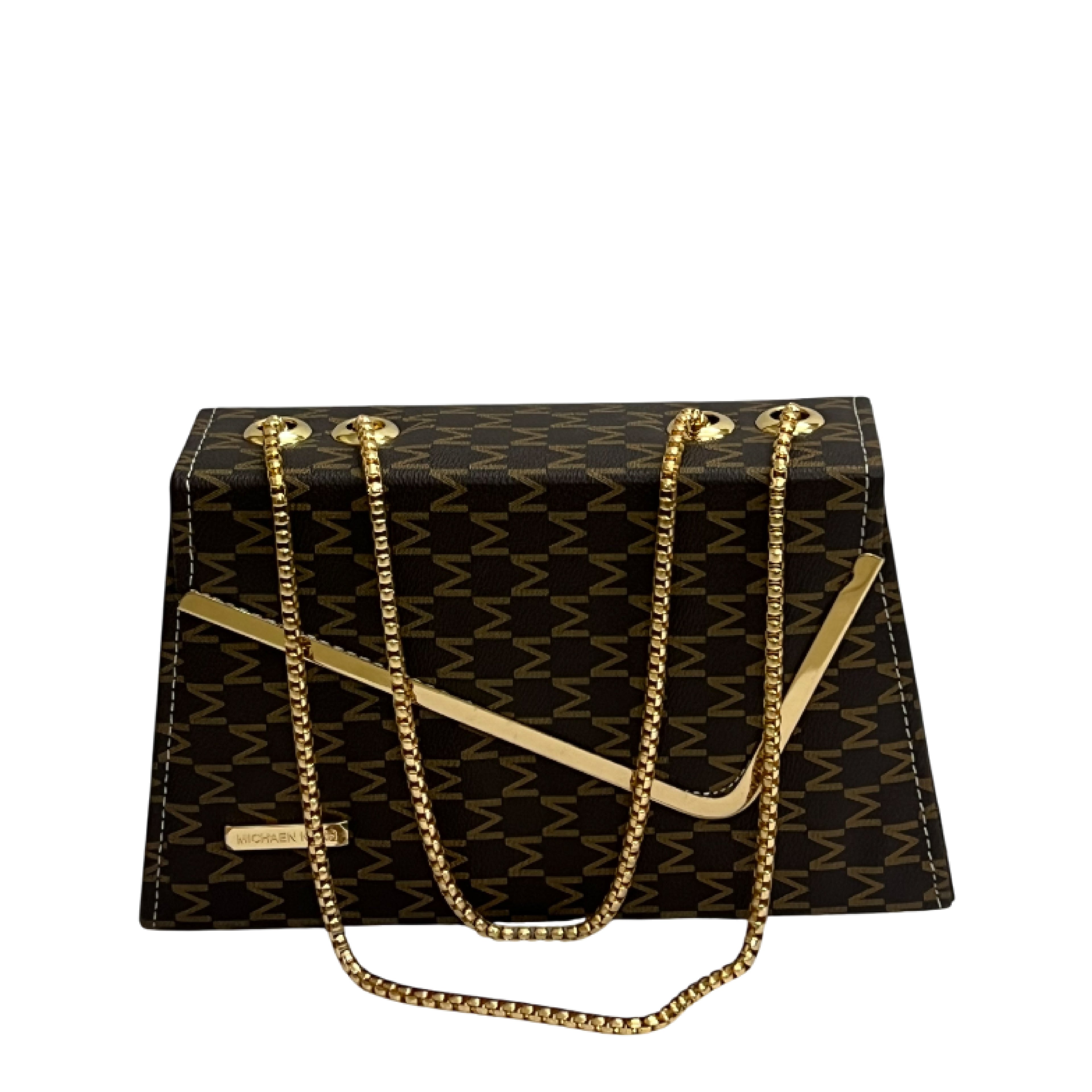 Geometric Chain Shoulder Bag