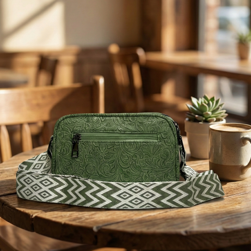 Premium Sage Green Crossbody Bag