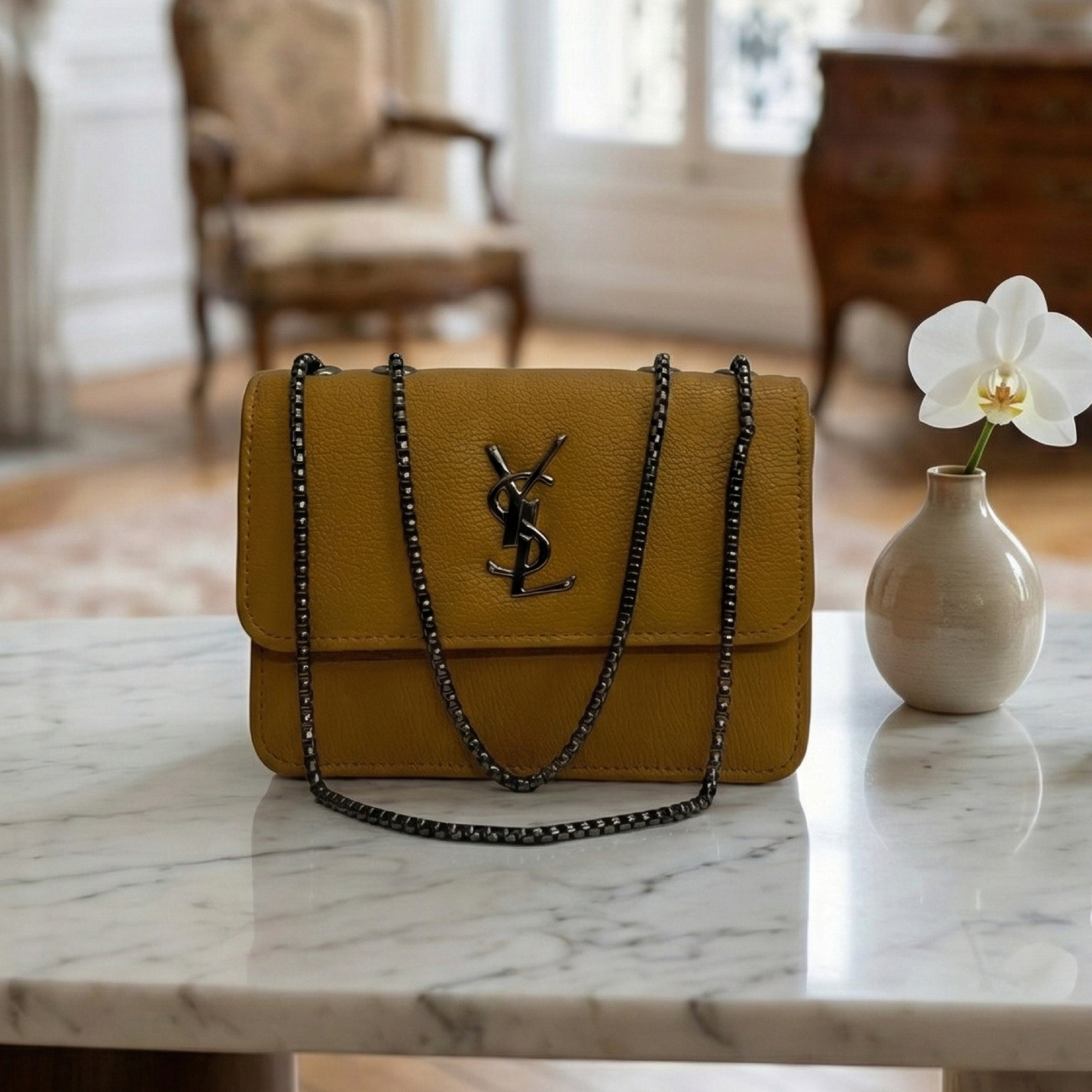 Gold-Frame Clutch Wallet