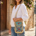 Wavy Daisy Artisan Beaded Crossbody Bag: A Touch of Boho Chic