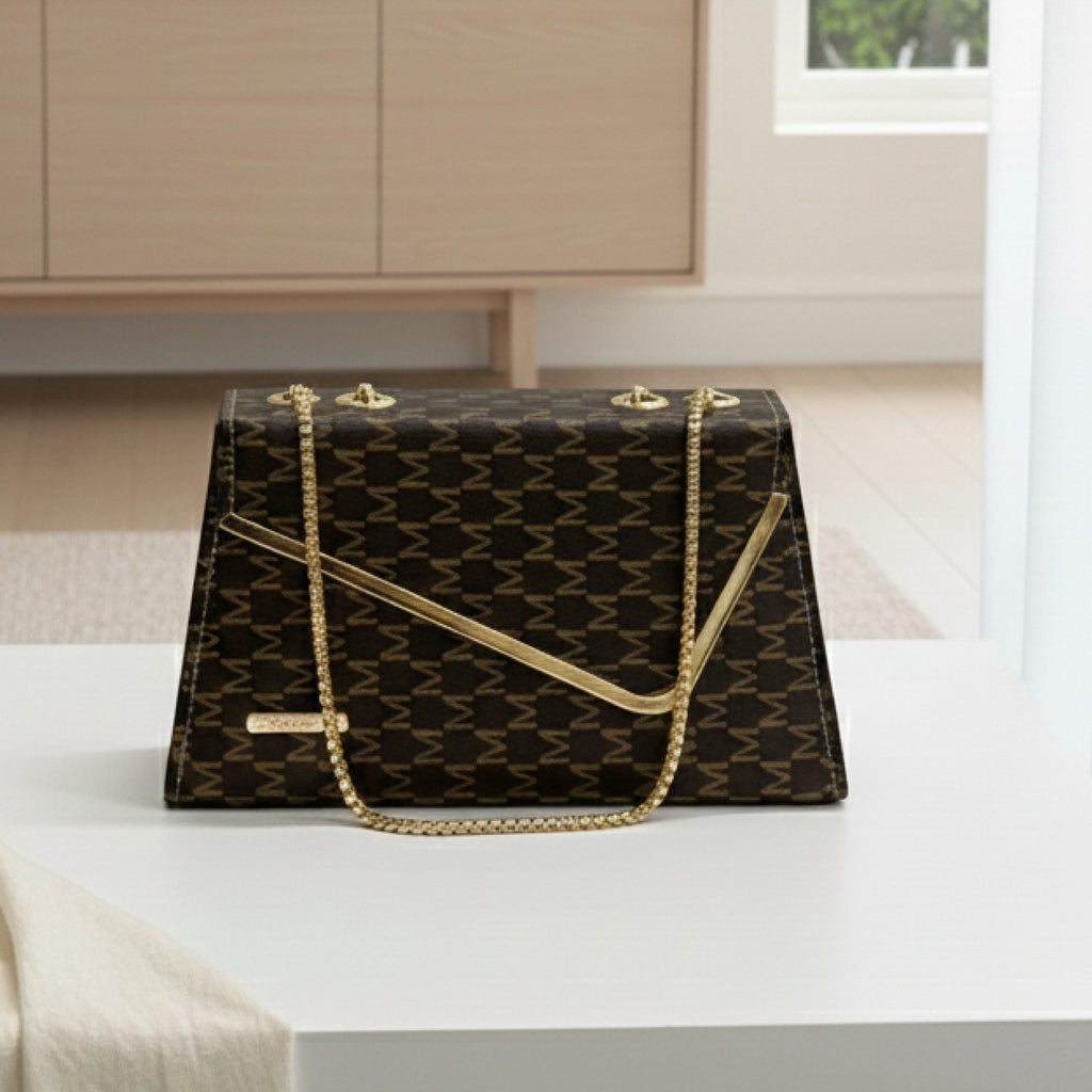 Geometric Chain Shoulder Bag