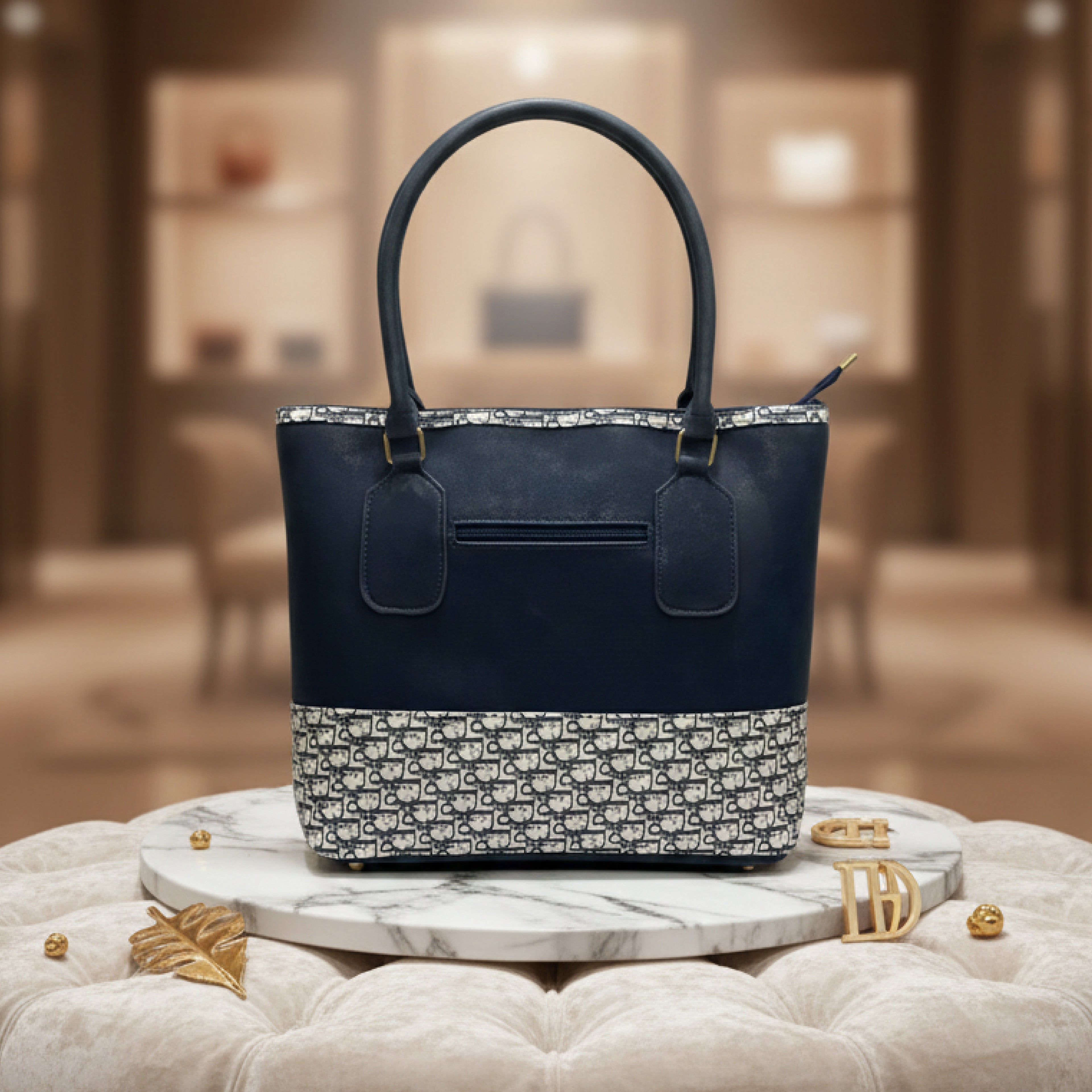 Signature Monogram Architectural Shoulder Bag